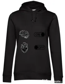 Hoodie dama cu gluga Love Negru