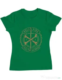 Tricou ADLER dama Cross Bones Verde mediu