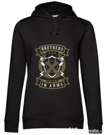 Hoodie dama cu gluga Brother In Arms Negru