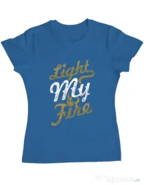 Tricou ADLER dama Light My Fire Albastru azuriu