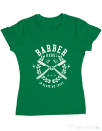 Tricou ADLER dama Barber Rebel Verde mediu