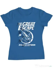 Tricou ADLER dama The Great Escape Albastru azuriu