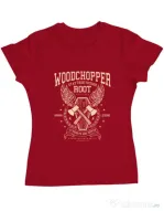 Tricou ADLER dama Woodchopper Rosu