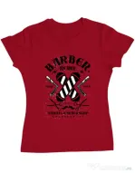 Tricou ADLER dama Barber Rebel II Rosu