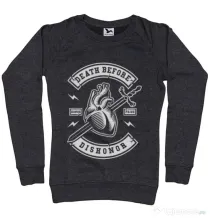 Bluza ADLER dama Death Before Dishonor Negru melanj