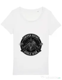 Tricou STANLEY STELLA dama Sniper Squad Alb