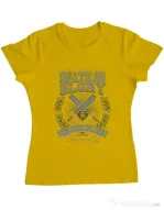 Tricou ADLER dama Death or Glory Galben