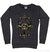Bluza ADLER dama Make Art Not War Negru melanj 