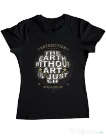Tricou ADLER dama The Earth Without Art Negru
