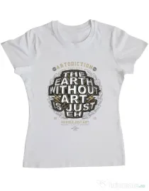 Tricou ADLER dama The Earth Without Art Alb