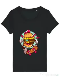 Tricou STANLEY STELLA dama Burger Skater Negru