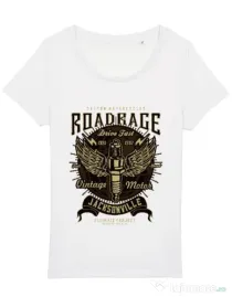 Tricou STANLEY STELLA dama Road Rage Alb