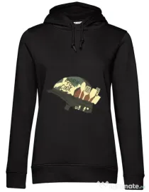Hoodie dama cu gluga Born To Cook Negru
