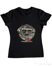 Tricou ADLER dama Let's Play Negru