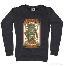 Bluza ADLER dama Vintage Robot Negru melanj