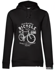 Hoodie dama cu gluga Bicycle Negru