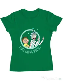 Tricou ADLER dama Peace among worlds Verde mediu