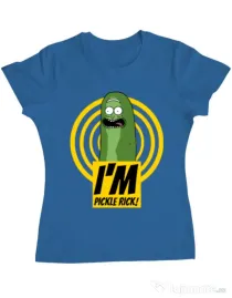 Tricou ADLER dama I'm pickle Rick! Albastru azuriu