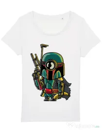 Tricou STANLEY STELLA dama Minion Boba Fett Alb