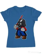 Tricou ADLER dama Darth plumber Albastru azuriu
