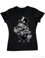 Tricou ADLER dama Gramophone head Negru