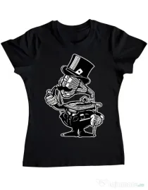 Tricou ADLER dama Gramophone head Negru