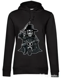 Hoodie dama cu gluga Vendetta Biker Negru
