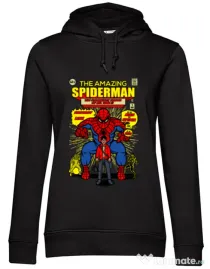 Hoodie dama cu gluga The Amazing Spiderman Negru