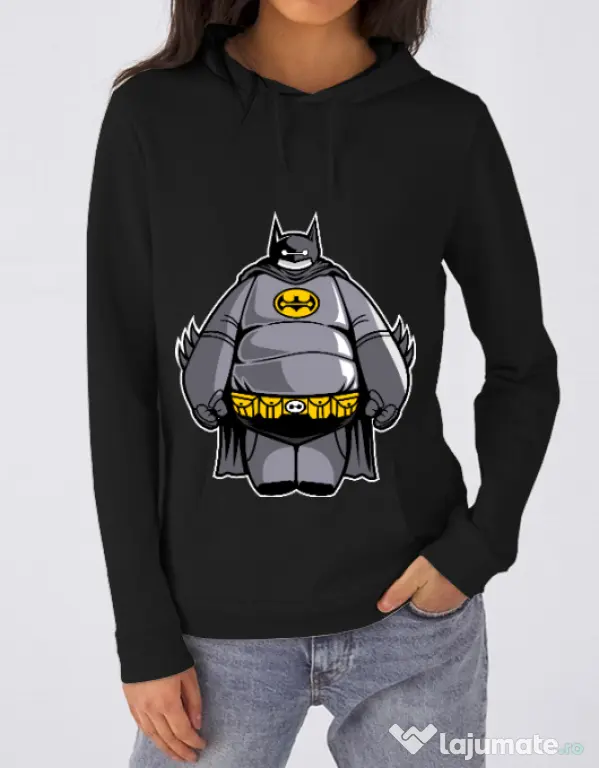 Hoodie dama cu gluga Batmax Negru