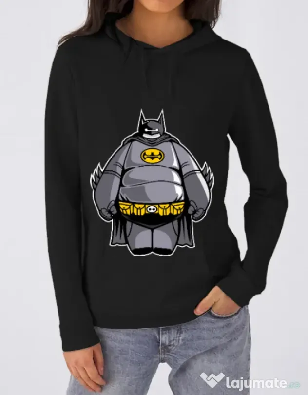 Hoodie dama cu gluga Batmax Negru