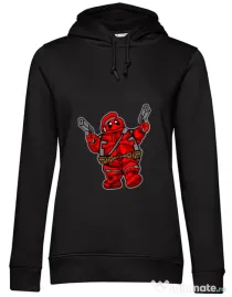 Hoodie dama cu gluga Marshmallow Merc Negru