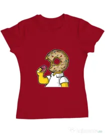 Tricou ADLER dama I Like Donut Rosu