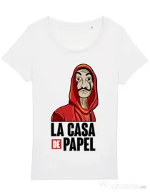 Tricou STANLEY STELLA dama Money heist Alb