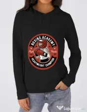 Hoodie dama cu gluga Boxing Academy Negru 
