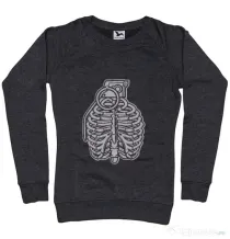 Bluza ADLER dama Grenade Ribcage Negru melanj