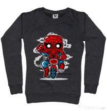 Bluza ADLER dama Spidey Minibike Negru melanj