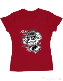 Tricou ADLER dama Mr Coffee Rosu