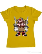 Tricou ADLER dama Ice Cream Ninja Galben