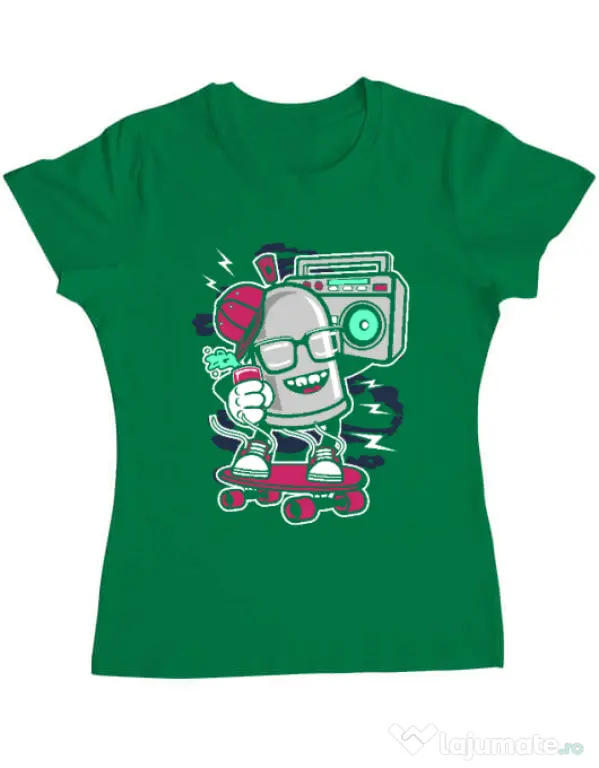 Tricou ADLER dama Street Bomber Verde mediu