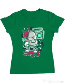 Tricou ADLER dama Street Bomber Verde mediu