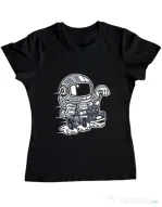 Tricou ADLER dama Space Racer Negru