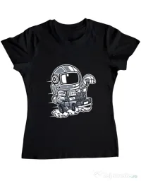 Tricou ADLER dama Space Racer Negru