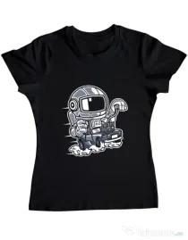 Tricou ADLER dama Space Racer Negru
