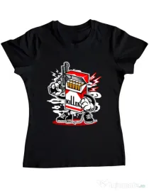 Tricou ADLER dama Cigarette Killer Negru