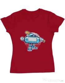 Tricou ADLER dama Game On Rosu