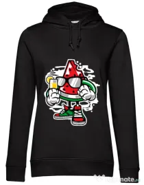 Hoodie dama cu gluga Stay Fresh Negru