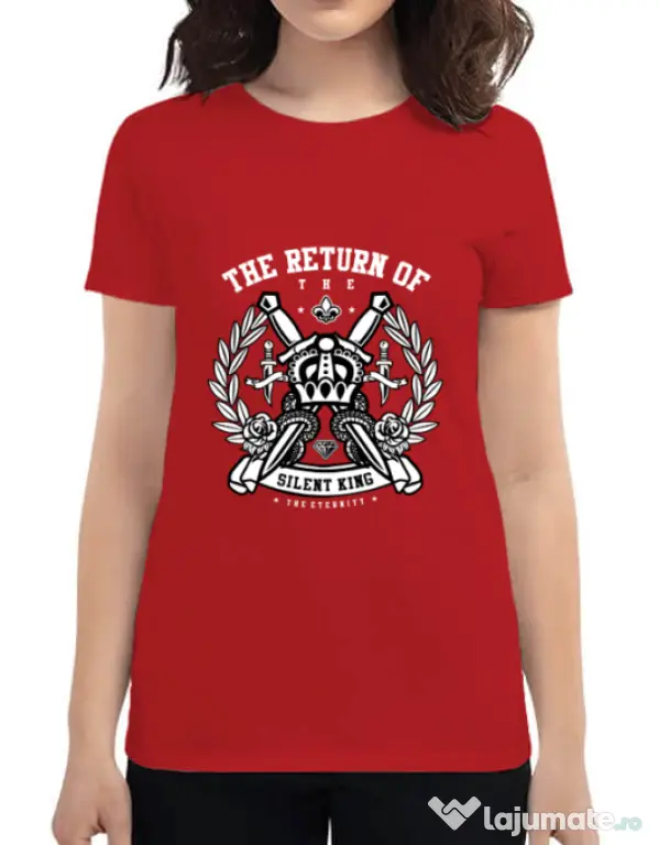 Tricou ADLER dama Crown Rosu