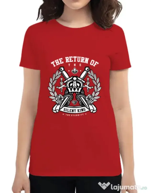 Tricou ADLER dama Crown Rosu