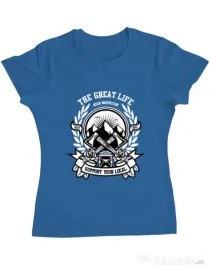 Tricou ADLER dama Axe Albastru azuriu