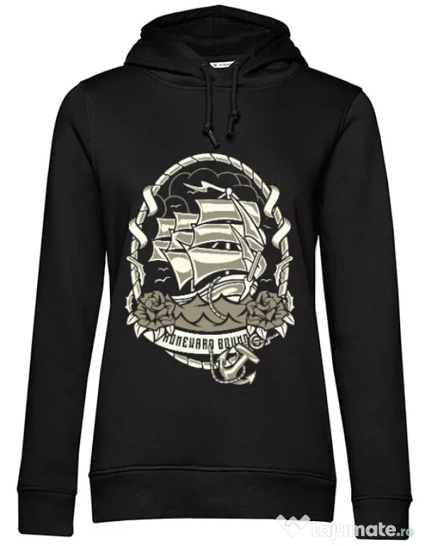 Hoodie dama cu gluga Ship Negru